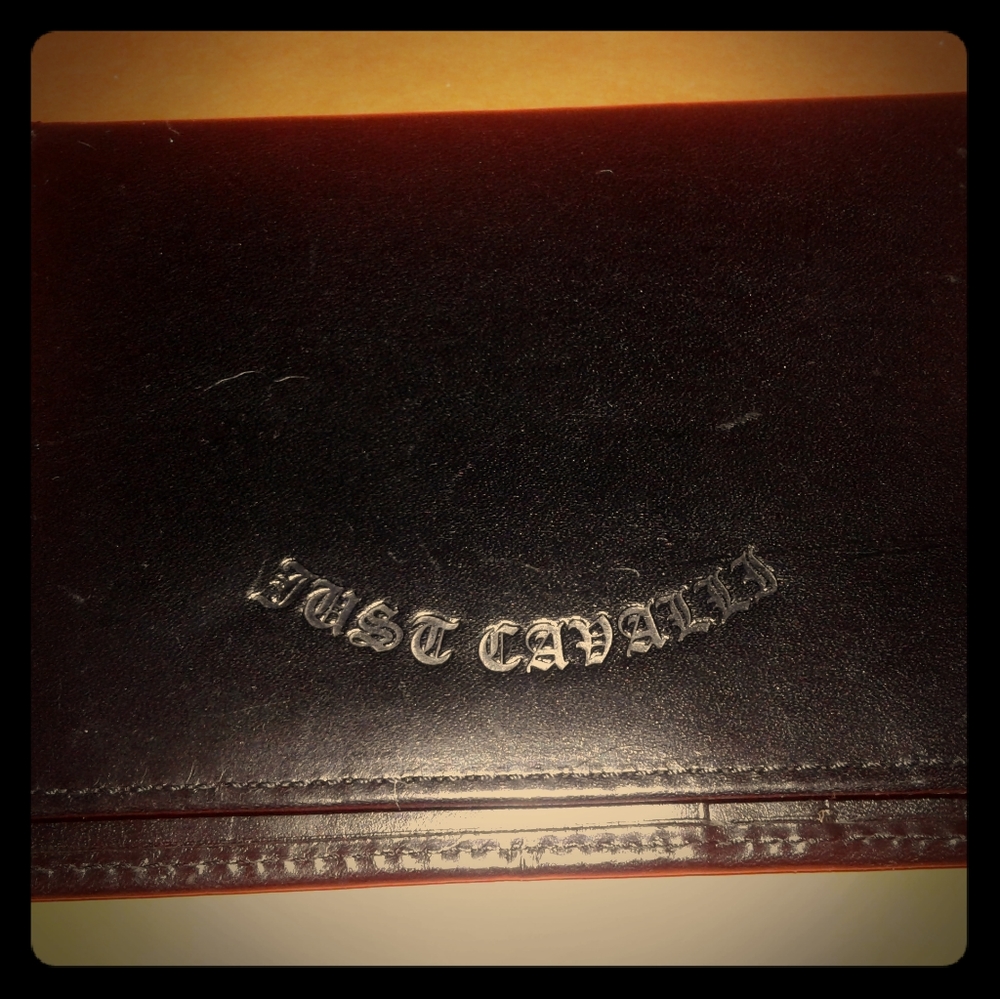 Roberto cavalli passport wallet id card cover